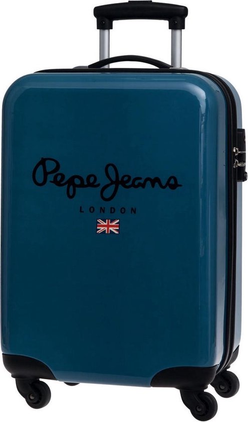 Pepe Jeans - Handbagagekoffer - 55 cm - Blauw | bol.com