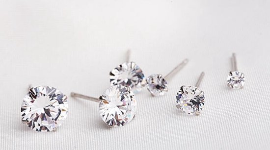 Stud Diamond Knopjes Oorbellen | Swarovski Elements | Set van 3 paar | Fashion Favorite - Transparant - Fashion Favorite