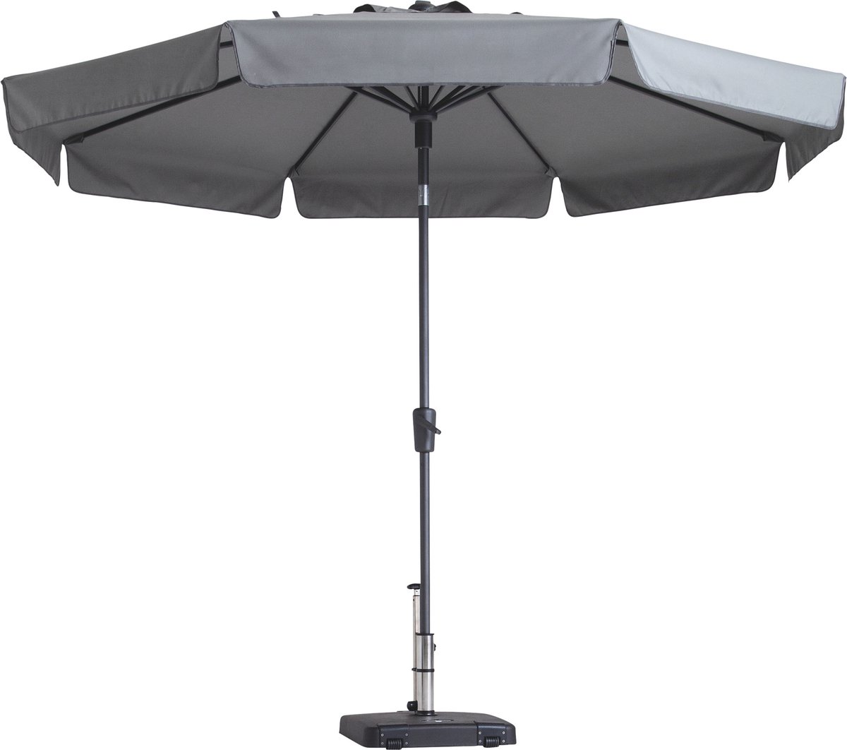 Bol.com Madison - Parasol Flores Rond -  300cm - Lichtgrijs aanbieding