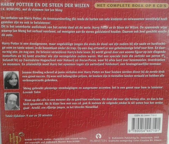Harry Potter 001 En De Steen Der Wijzen Luisterboek