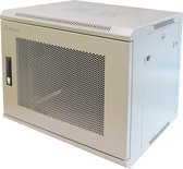 Alfaco 19-6406WP, 6U, 19" Serverkast/Wandkast met geperforeerd voordeur, (BxDxH) 600x450x368mm, beige