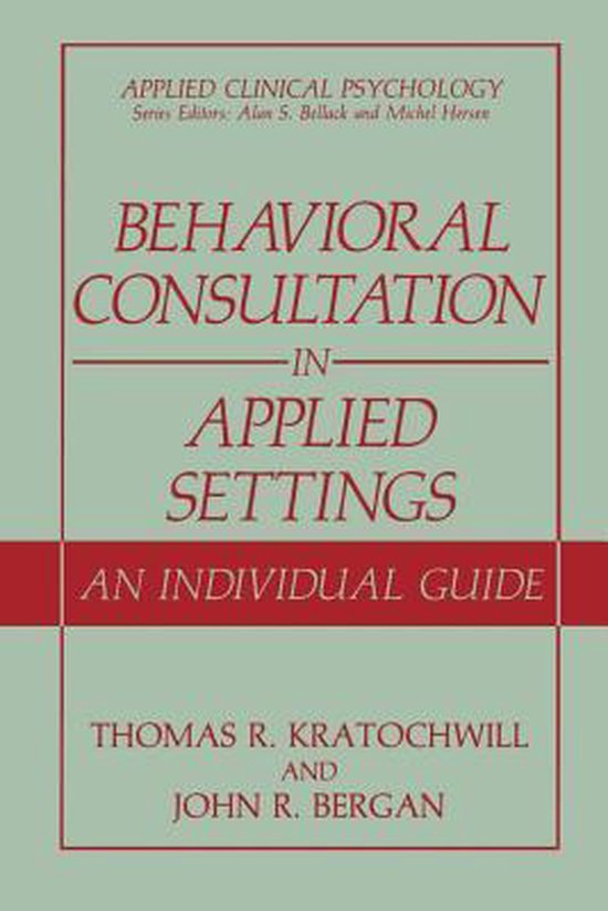 Behavioral Consultation in Applied Settings - cover