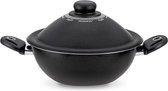 Pensofal BioStone Black VapSi wokpan met 2 handvaten en koepelvormig deksel Ø24cm, PEN 8534-B
