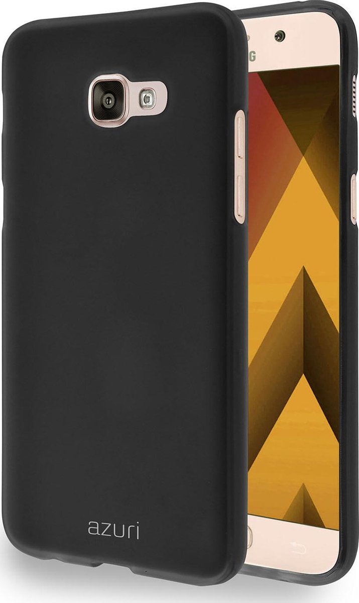 Azuri cover met zand textuur - zwart - voor Samsung Galaxy A3 (2017)