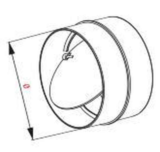 Ronde kunststof terugslagklep diameter: 100mm - AV100 75190005