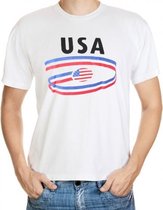 Wit heren t-shirt USA S