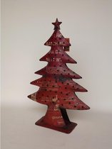 Kerstboom gerecycled blik - diverse kleuren - Kerstdecoratie H66cm