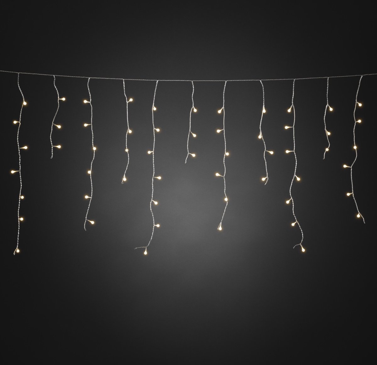 Konstsmide Kerstverlichting IJspegel met cherry - LED 200 lampjes - 5 meter - Warm wit - Konstsmide