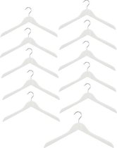 Shophouse witte houten kledinghangers - kleerhangers van 44 cm breed. (20 stuks)