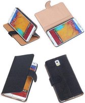 BestCases Zwart Echt Leer Booktype Samsung Galaxy Note 3 N9000