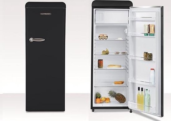 Schneider SCL 222 Retro - Kastmodel koelkast - Mat Zwart | bol.com