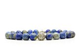 Beaddhism - Armband - Lapis - Zilver - Kashmir - 8 mm - 21 cm