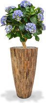 Hortensia Deluxe kunstplant op stam 90 cm blauw
