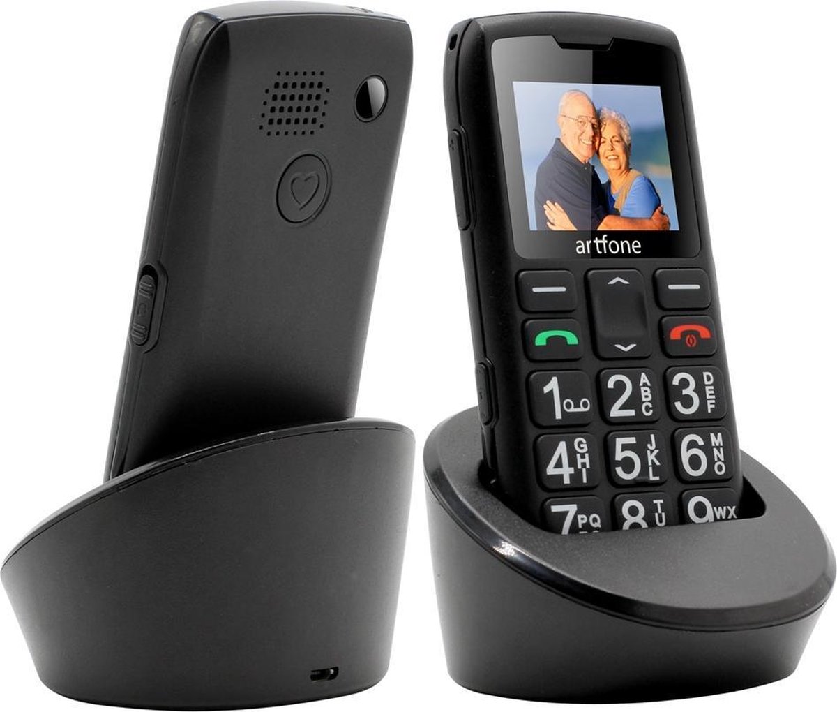 Artfone C1+ Telefonos Celulares Para Personas Mayores Con Sos Botón, Radio  Fm, Con Una Base De Carga,gran Teclado, Gran Volumen