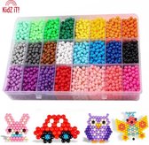 Aqua Parel Beads XXL Pakket 6400 stuks | Water Beads Kidz iT! | Aqua Kralen met Box | Navulling | Beads Aqua | Strijkkralen met Water