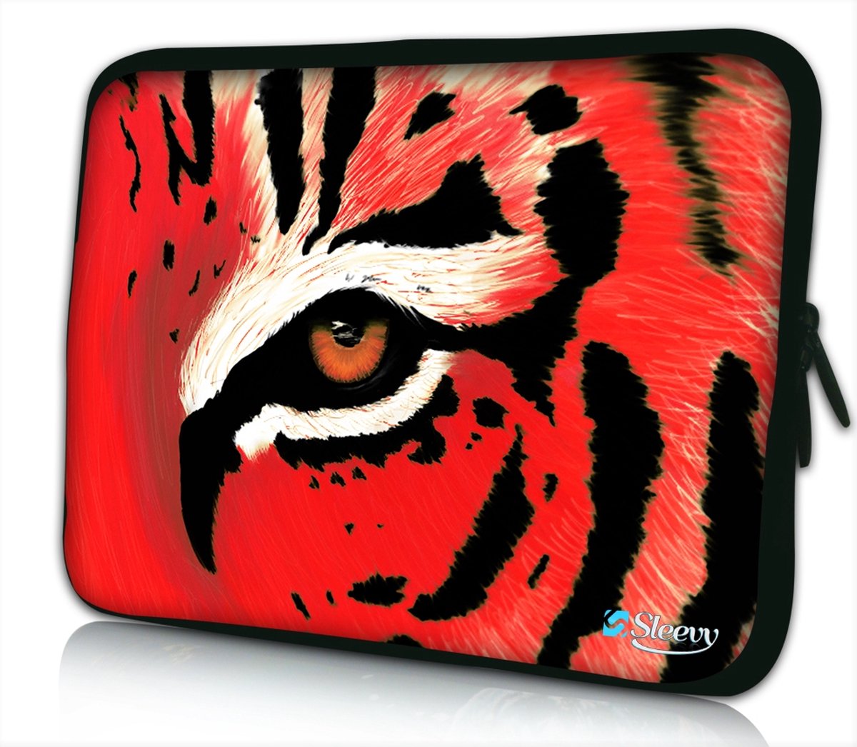 Sleevy 15.6 laptophoes rode tijger - laptop sleeve - Sleevy collectie 300+ designs