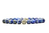 Beaddhism - Armband - Lapis - Zilver - Yin - 8 mm - 19 cm