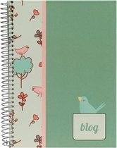 Schrift Spiraal hardcover A4 160 bladzijde's, 90 grams papier lijn Birds