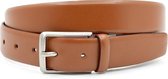 Cognac herenriem 3.2 cm breed - Cognac - Casual - Echt Leer - Taille: 90cm - Totale lengte riem: 105cm