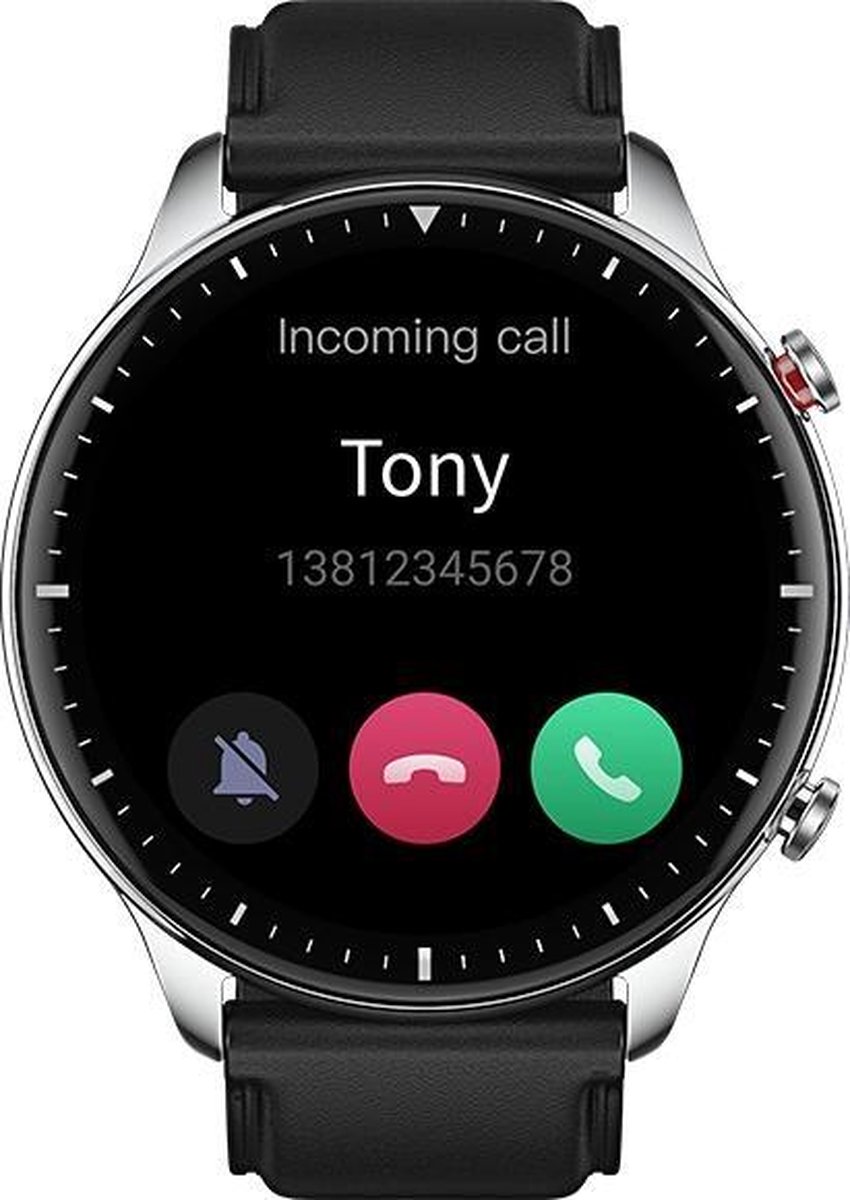 Amazfit Smartwatch GTR 2 Classic - steel - leather straps- obsedian black |  bol.com