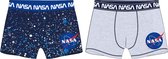 Nasa Kinder Boxershort 2-pak Maat 134/140 Blauw/Grijs