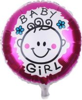 folieballon baby girl, geboorte 40 cm kindercrea