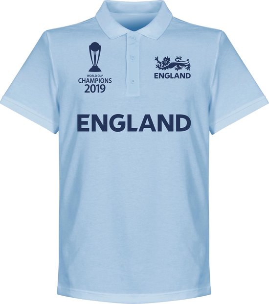 Engeland Cricket WK 2019 Winnaars Polo shirt - Lichtblauw - XL