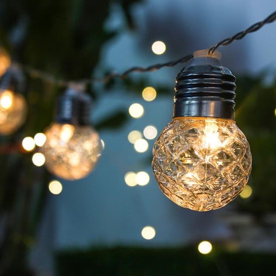 Bij wet Correct lamp Licht snoer lichtslinger - 20 led lampen op batterij - 6 meter - warm wit  -... | bol.com