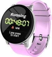Belesy® - Smartwatch - Stappenteller - Licht roze - Cadeau