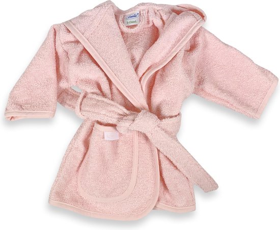 Gepersonaliseerde badjas blush | funnies badjas | badjas met naam | 0-1 jaar | 100% zuivere katoen, badstof | baby | na het zwemmen | na het douchen