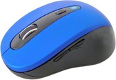 Compacte Bluetooth wireless muis werkt met elke computer, laptop of tablet met Bluetooth. Maakt verbinding met Windows, Mac OS, Chrome of Android. Blauw