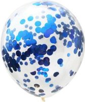 Confetti ballon blauw, 5 stuks kindercrea