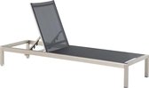 Beliani FOSSATO - Chaise de plage - noir - Aluminium