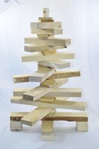 Houten kerstboom in/uit-klapbaar, onbehandeld hout: 61 x Ø 50 cm