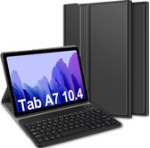 Samsung Galaxy Tab A7 (10.4-Inch, SM-T500 / T505 / T505N / T507) Bluetooth Keyboard Case Toetsenbord hoes - Zwart