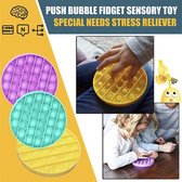 Pop it - Fidget toys - Set van 3 Geel Groen & Oranje - 100% siliconen