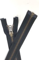 YKK rits, Deelbare rits oud messing (brons)zwart 70 cm (maat 8)