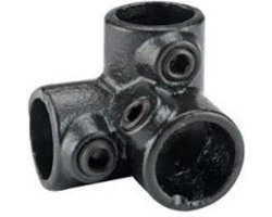 Steigerbuis Koppelstuk zwart hoek (3 buizen) Ø 28 mm