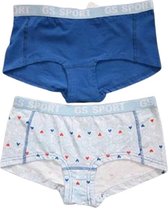 GS Sport 2 pack damesboxershorts maat S