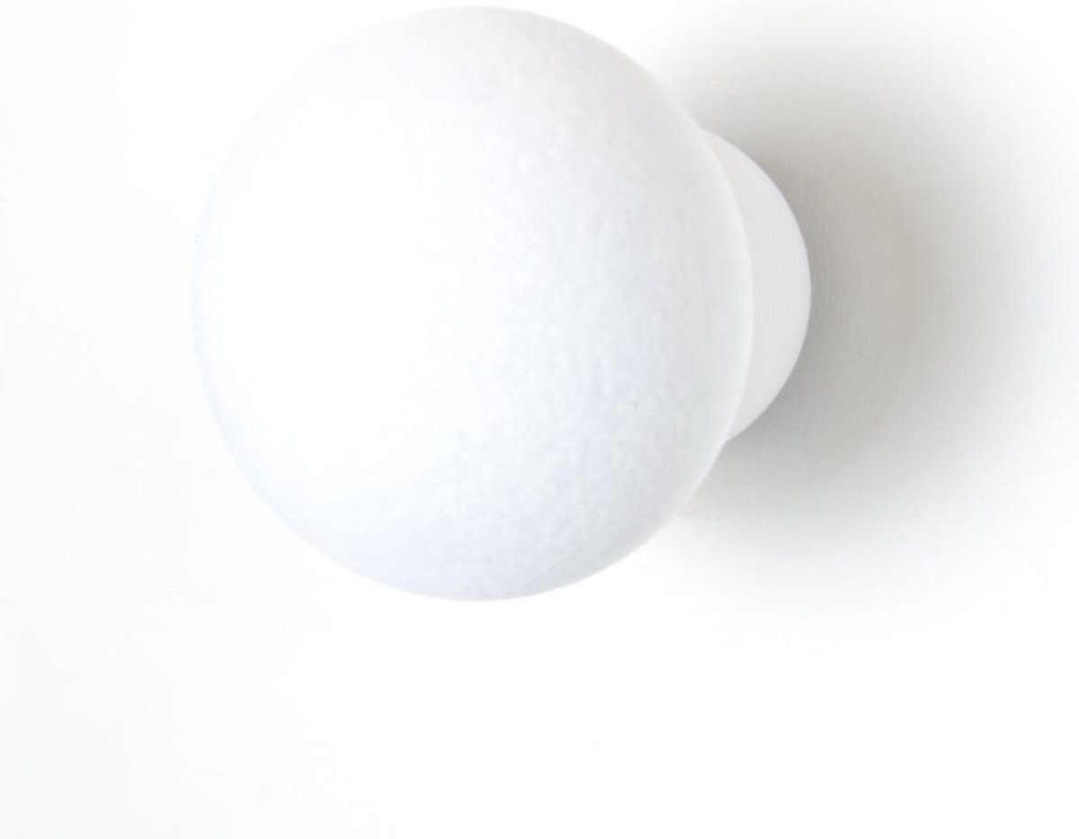 Kapstok/ Wandhaak - Droog Design - Softknob - Velvet Luna - Wit - 8 x 8,5 cm