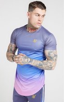 SikSilk S/S Curved Hem Fade Tee – Tri-Neon Fade