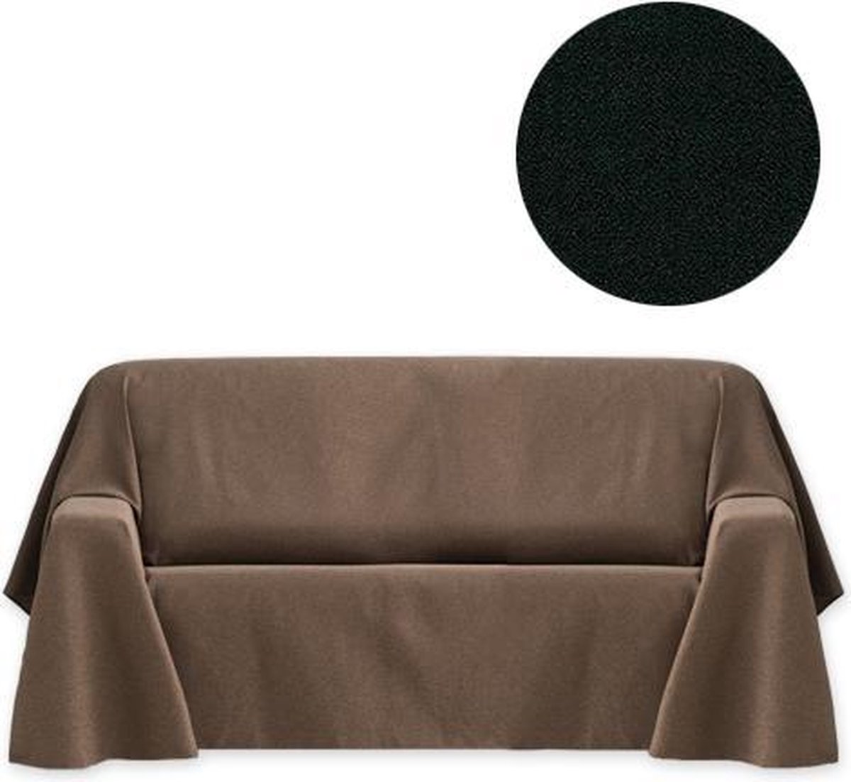 Belmarti® Plaid Banes 180x270cm Zwart - Luxe Jaquard stof - Blijft uitstekend liggen op je bank - 50% katoen en 50% polyester - Premium kwaliteit uit Europa