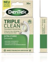 Dentek Triple Clean Plant Basis Floss Picks 36 stuks Fresh Fluoride Extra sterk