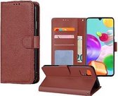 Samsung A41 Portemonnee Hoesje Bruin