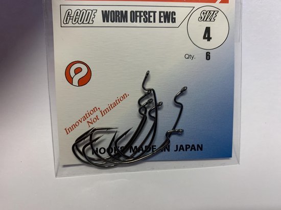 Gamakatsu - Worm Offset EWG - Maat 4 - vishaak - 6 stuks van Gamakatsu — afbeelding 2