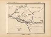 Historische kaart, plattegrond van gemeente Krimpen op de Lek in Zuid Holland uit 1867 door Kuyper van Kaartcadeau.com