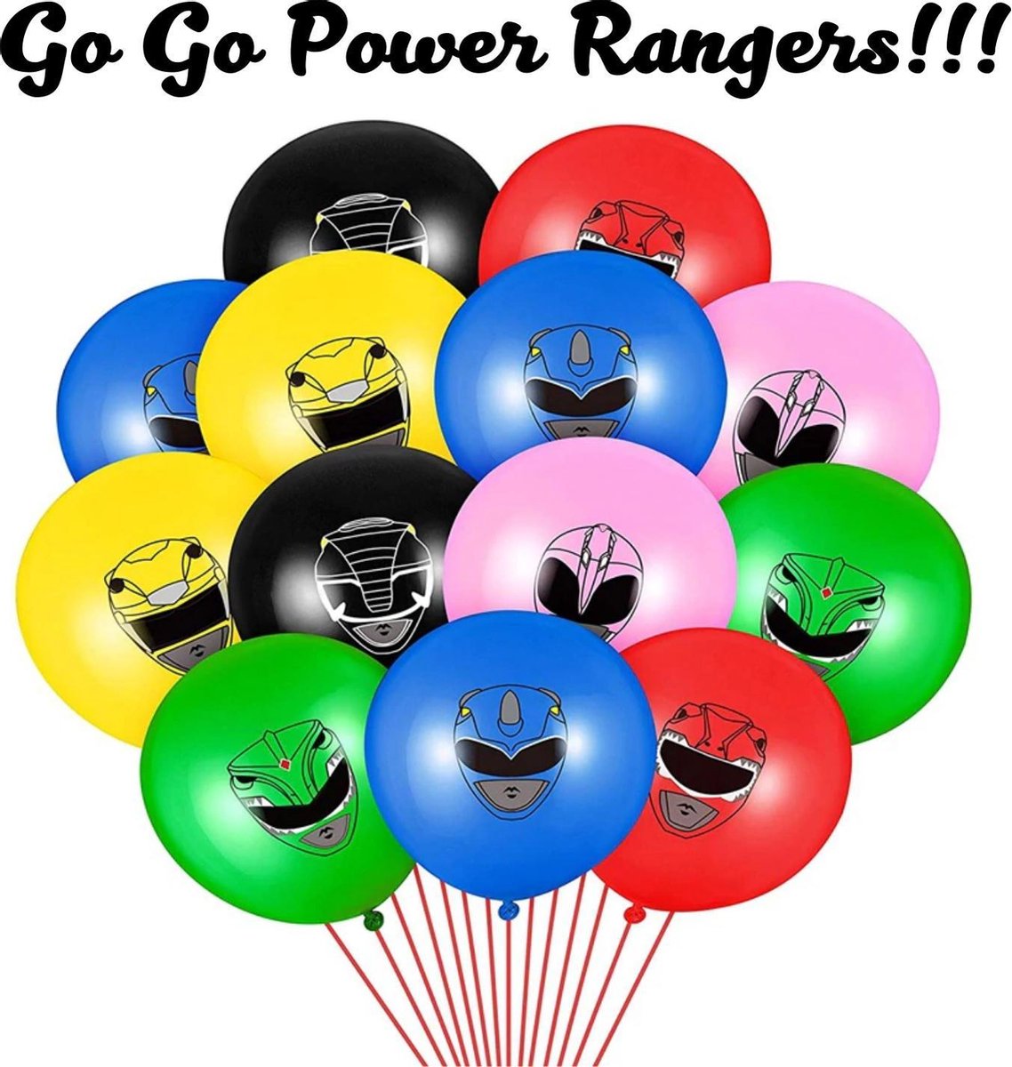 Décorations de fête d'anniversaire pour enfants Power Rangers