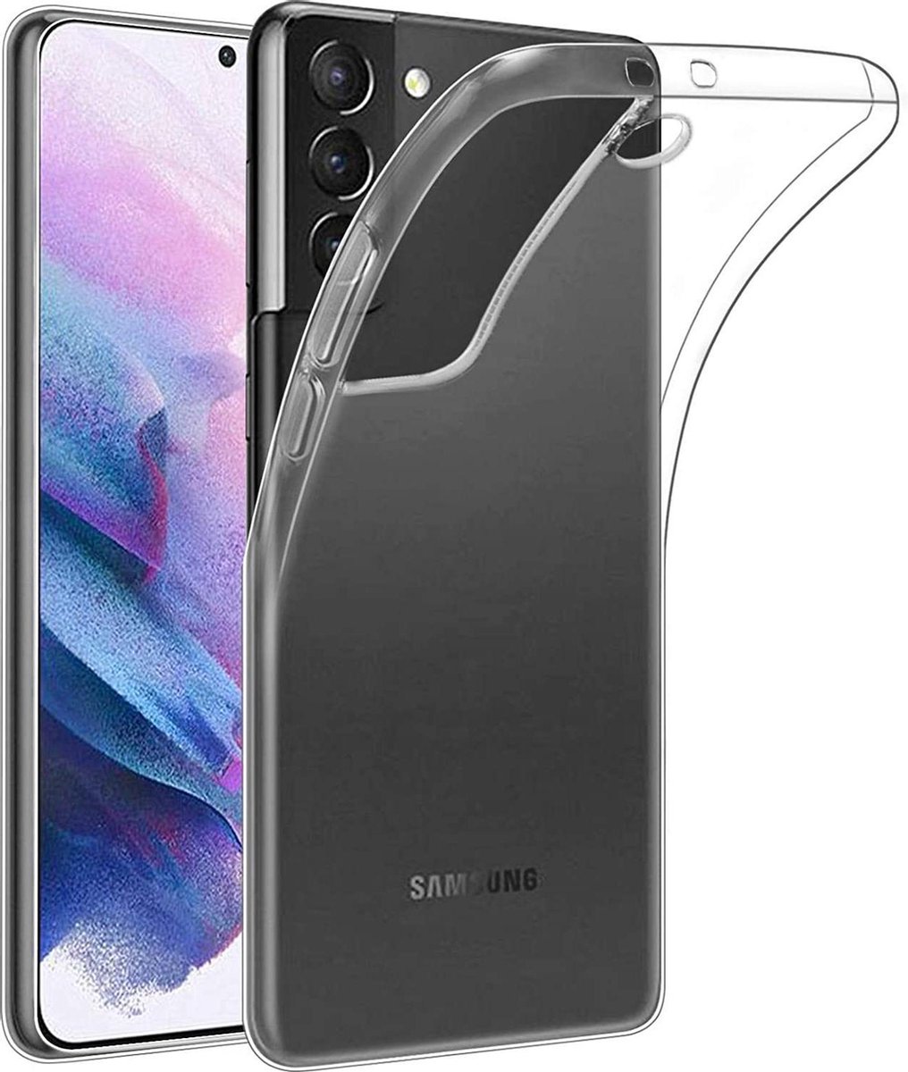 Hoesje geschikt voor Samsung S21- Transparant Siliconen Case Cover Hoes