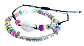 2 Love it Ibiza Starfish - Bracelet - Ensemble de bracelets - Cordon ciré - Métal - Kokos - 17 à 22 cm - Multicolore