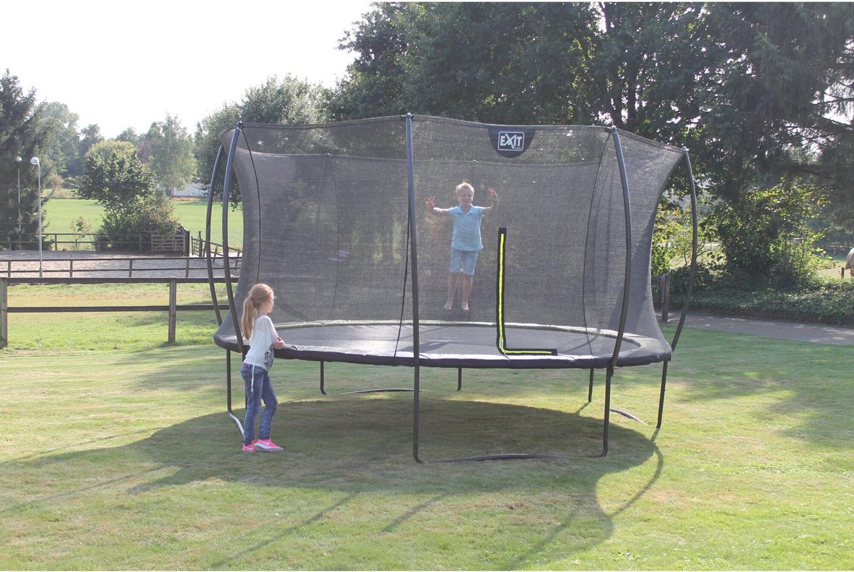 EXIT Silhouette Trampoline ø427cm - Op Poten - Rond - Trampoline Buiten - Voor Kinderen - Groen — afbeelding 19